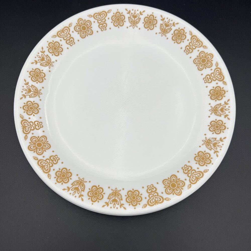 Vintage Corelle by Corning BUTTERFLY GOLD 10.5" Dinner Plates Set of 3